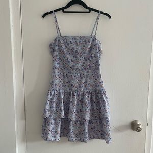 Drop Waist Floral Mini Dress